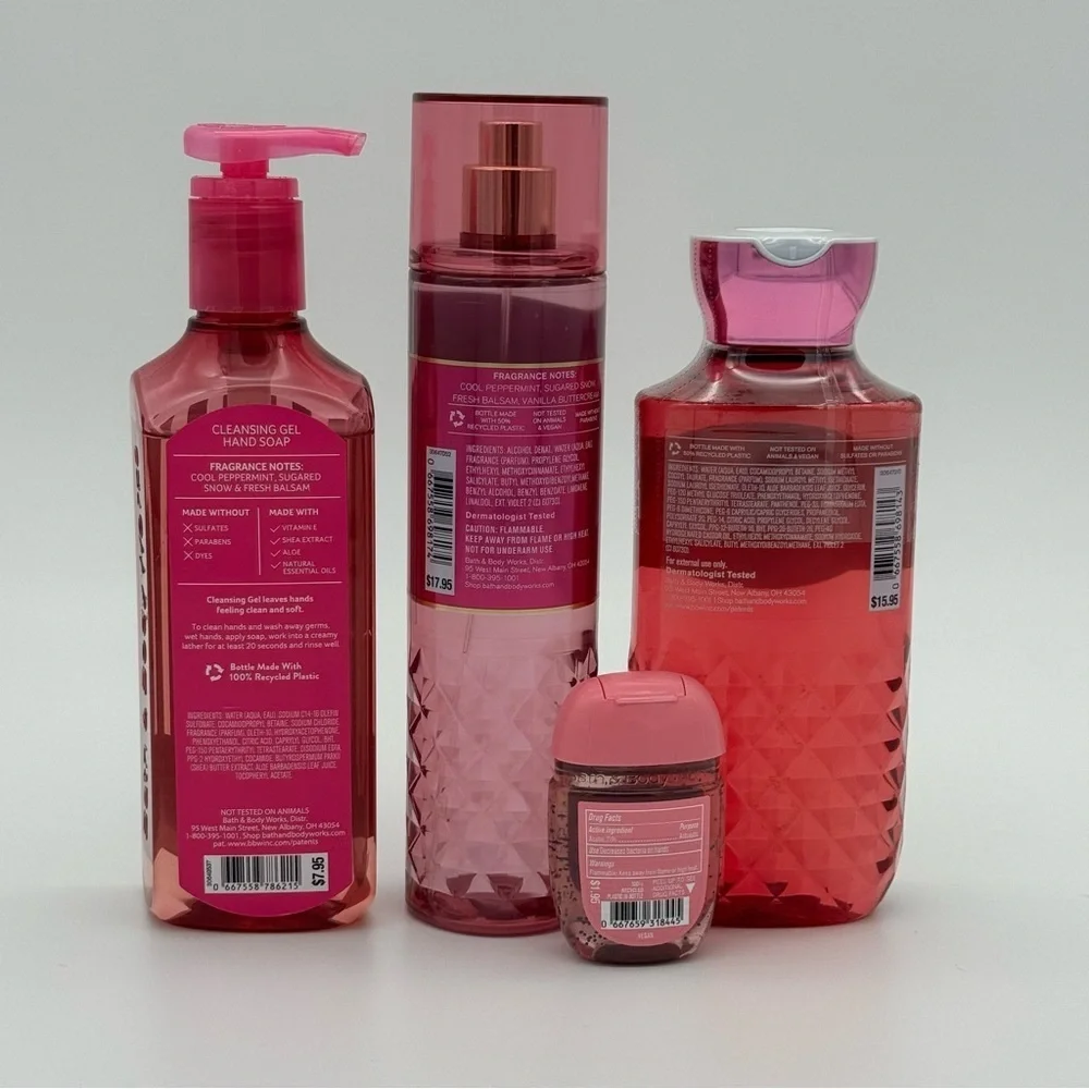 Bath and Body Works Twisted Peppermint Holiday Body Care Gift Set NWT